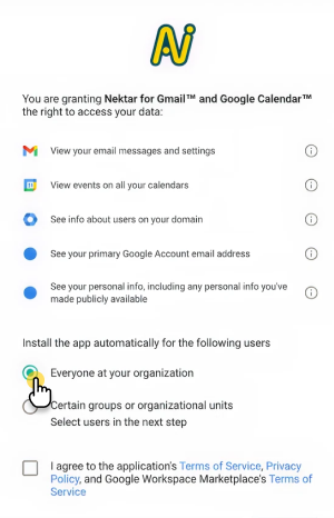Installation options: everyone or certain groups
